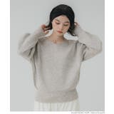 ［Gray］ | Vネックニット レディース | coca