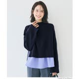 25AW 新色ネイビーが登場！2点セットハイネックニットトップス | coca | 詳細画像14 