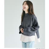 25AW 新色ネイビーが登場！2点セットハイネックニットトップス | coca | 詳細画像18 