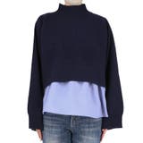 25AW 新色ネイビーが登場！2点セットハイネックニットトップス | coca | 詳細画像5 