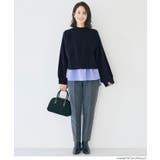 25AW 新色ネイビーが登場！2点セットハイネックニットトップス | coca | 詳細画像10 