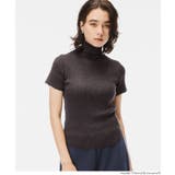 ［Charcoal］ | タートルネックショートスリーブニット | coca