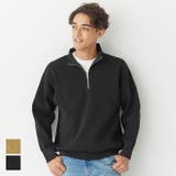 片畦編みハーフZIPニット メンズ | coca | 詳細画像1