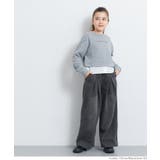 ［Black］ | ヴィンテージ風タックデニムパンツ キッズ | coca