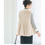 25AW 新色アイボリー・チャコール登場！ファーペプラムベスト | coca | 詳細画像14 