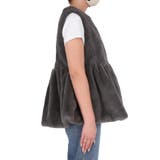 25AW 新色アイボリー・チャコール登場！ファーペプラムベスト | coca | 詳細画像6 