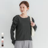 クレープシャーリングパフスリーブトップス | coca | 詳細画像1 