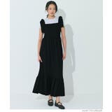 ［Black］ | シボシャーリング リボンワンピース レディース | coca