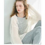 シアーメッシュニットトップス レディース | coca | 詳細画像12