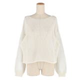 シアーメッシュニットトップス レディース | coca | 詳細画像2