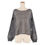 シアーメッシュニットトップス レディース | coca | 詳細画像5