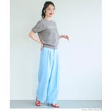 シャリ感レーヨンロゴ刺繍ニット レディース | coca | 詳細画像14