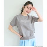 シャリ感レーヨンロゴ刺繍ニット レディース | coca | 詳細画像16