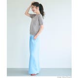 シャリ感レーヨンロゴ刺繍ニット レディース | coca | 詳細画像17