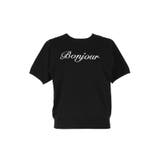 シャリ感レーヨンロゴ刺繍ニット レディース | coca | 詳細画像3