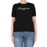 シャリ感レーヨンロゴ刺繍ニット レディース | coca | 詳細画像4