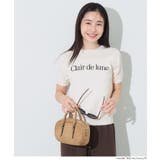 ［Ivory］ | 〈26ss新色登場〉涼しげな素材感が魅力の、シャリ感レーヨンロゴ刺繍ニット | coca