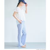 クロスシャーリングセミフレアパンツ レディース | coca | 詳細画像18