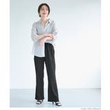 クロスシャーリングセミフレアパンツ レディース | coca | 詳細画像7