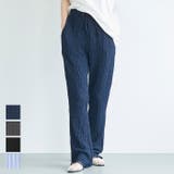 クロスシャーリングセミフレアパンツ レディース | coca | 詳細画像1