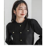 ゴールドボタンニットプルオーバー レディース | coca | 詳細画像12