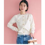 ［Ivory］ | ゴールドボタンニットプルオーバー レディース | coca