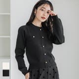 ゴールドボタンニットプルオーバー レディース | coca | 詳細画像1