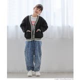 親子お揃いウーリーニットラインカーディガン キッズ | coca | 詳細画像2 