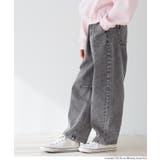 ［Black］ | ケミカル加工デニムカーブパンツ | coca