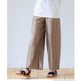 ［Brown］ | 親子お揃いシャイニーウェーブプリーツパンツ キッズ | coca