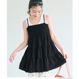 ［Black］ | クレープシャーリングキャミチュニック | coca