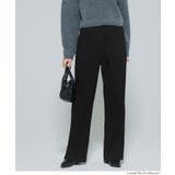 ［Black］ | 【DAILY WARM】裏起毛ジョーゼットリブパンツ | coca