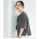 シャーリング5分袖ブラウス レディース | coca | 詳細画像12