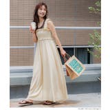 ［Lt.beige］ | クレープシャーリングワンピース | coca