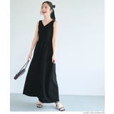 ［Black］ | Vネックニットドレス | coca