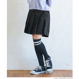 ［Black］ | ツイルレースアッププリーツスカパン キッズ | coca