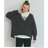 [Charcoal] | 女性らしい抜け感を演出。ディープVネックニットトップス | coca