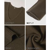 女性らしい抜け感を演出。ディープVネックニットトップス | coca | 詳細画像15