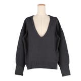 女性らしい抜け感を演出。ディープVネックニットトップス | coca | 詳細画像3