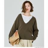 女性らしい抜け感を演出。ディープVネックニットトップス | coca | 詳細画像4
