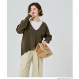 女性らしい抜け感を演出。ディープVネックニットトップス | coca | 詳細画像8