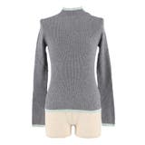 配色デザインで魅せる、アンゴラタッチ配色ハイネックニット | coca | 詳細画像2