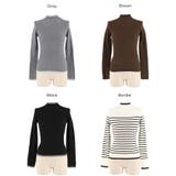 配色デザインで魅せる、アンゴラタッチ配色ハイネックニット | coca | 詳細画像29