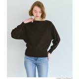 [Brown] | シンプルに映える、抜け感ボートネックドルマンニット | coca