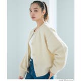 [Ivory] | ふんわり柔らか、抜け感を演出するブラッシュドブークレカーディガン | coca