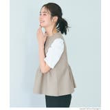 シルバーボタンペプラムニットベスト | coca | 詳細画像15 