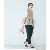 シルバーボタンペプラムニットベスト | coca | 詳細画像16 