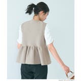 シルバーボタンペプラムニットベスト | coca | 詳細画像17 