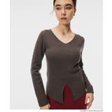[Brown] | フロントスリットニット レディース | coca