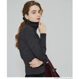 ［Charcoal］ | ウォッシャブル アンゴラタッチタートルネックニットトップス | coca